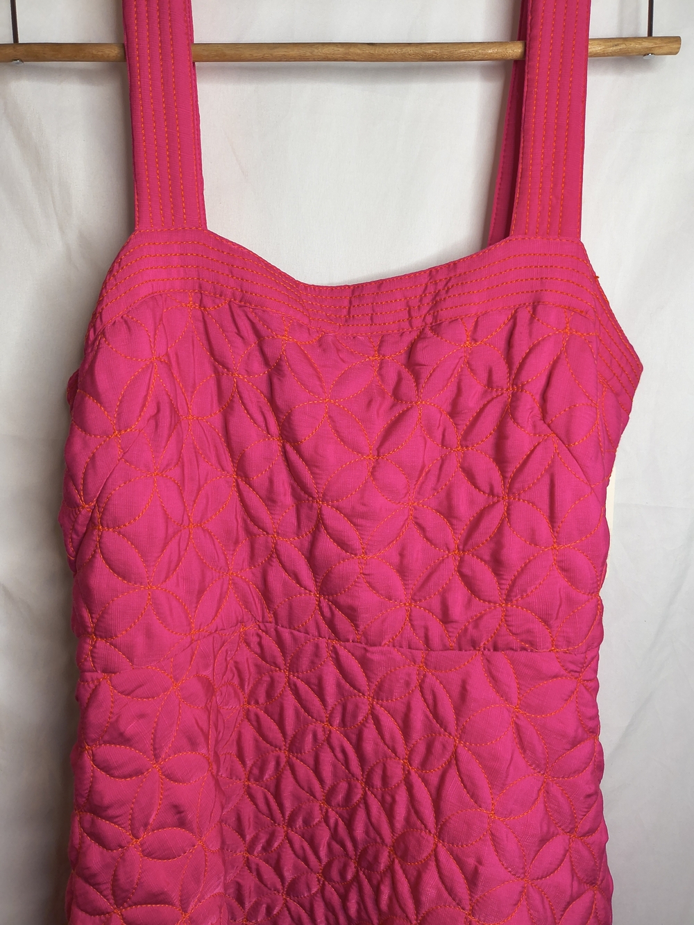 Maeve Hot Pink Quilted A-Line Sundress - Picture 3 of 10